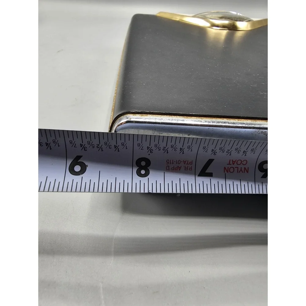 Vintage MCM Borg Flight Bathroom Scale Made In USA Black‎ Brass